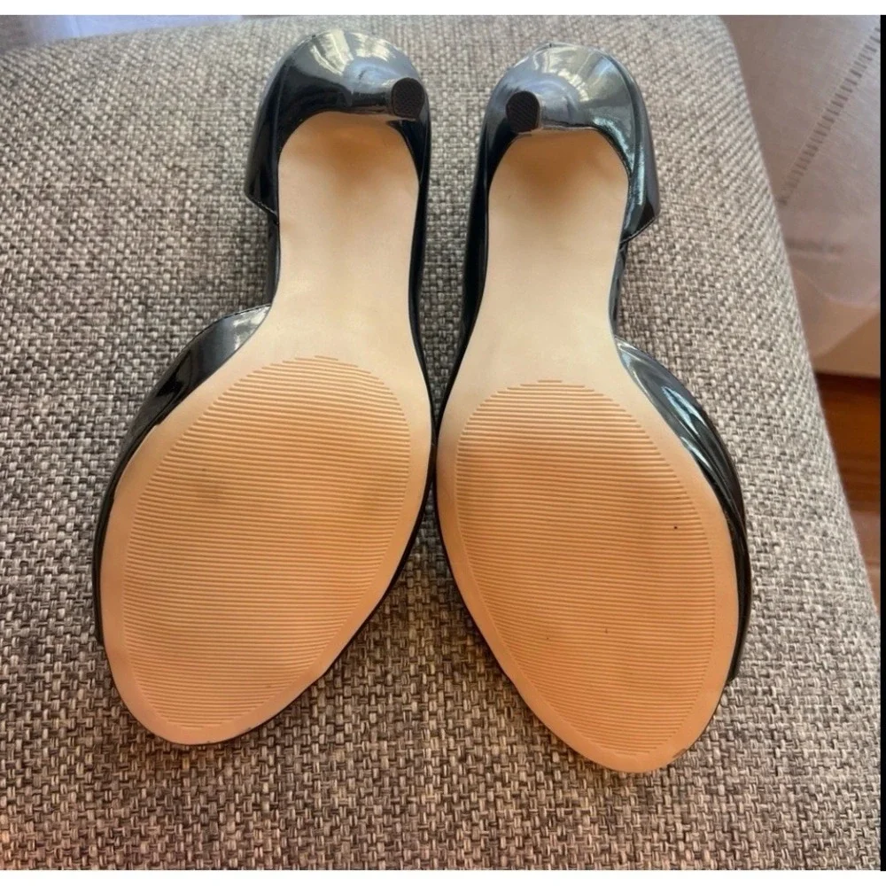 Women's Elle Shiny Black Patent Faux Leather Stiletto Size 10 - Picture 6 of 6